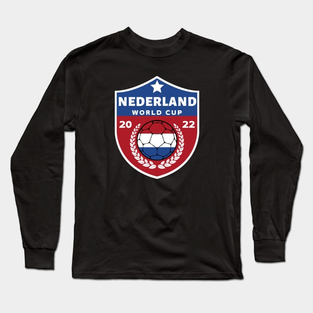 Nederland Voetbal Long Sleeve T-Shirt by footballomatic